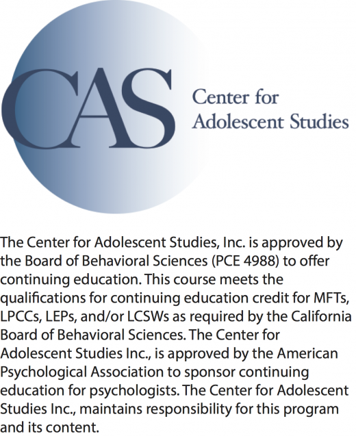 Certificate Logo Center for Adolescent Studies